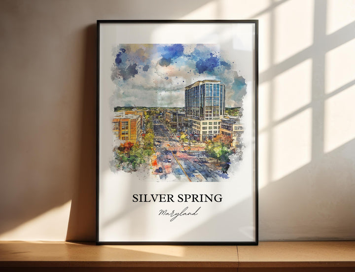 Silver Spring MD Wall Art - Maryland Print