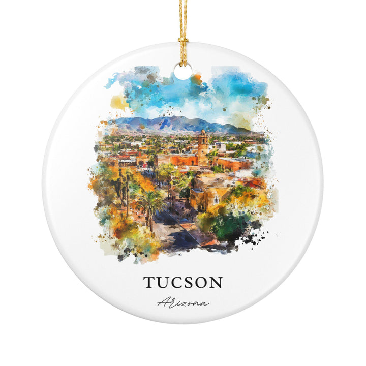 Tucson Arizona Ornament: Unique Tucson Souvenir, Tucson Xmas Decor, and Authentic Tucson AZ Gift
