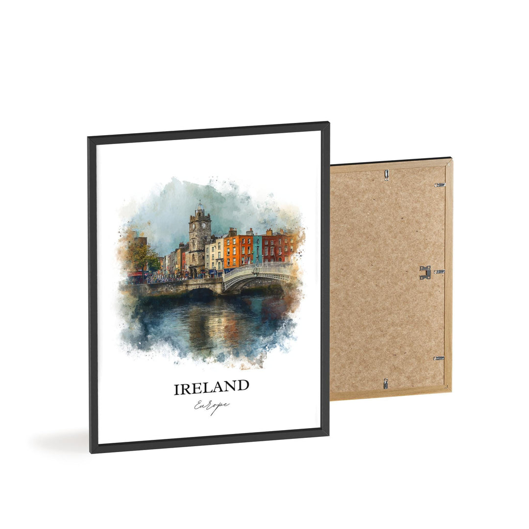 Ireland Wall Art, Ireland Print, Ireland Watercolor Art, Ireland Country Gift, Travel Print, Travel Poster, Housewarming Gift