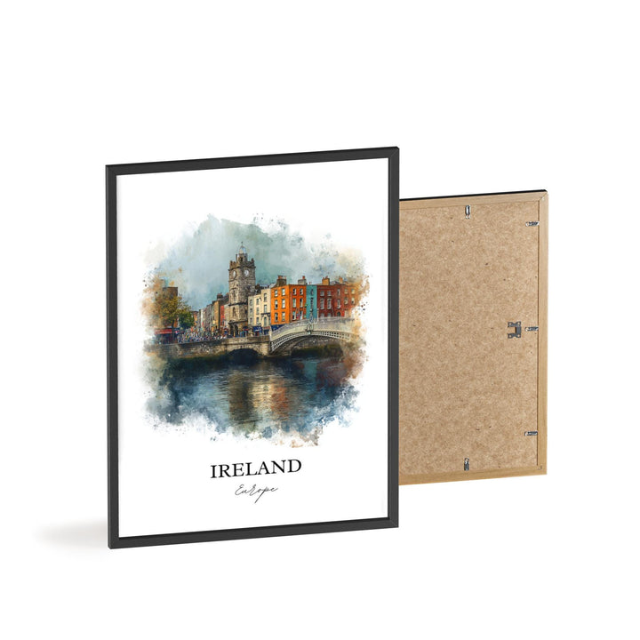 Ireland Wall Art, Ireland Print, Ireland Watercolor Art, Ireland Country Gift, Travel Print, Travel Poster, Housewarming Gift