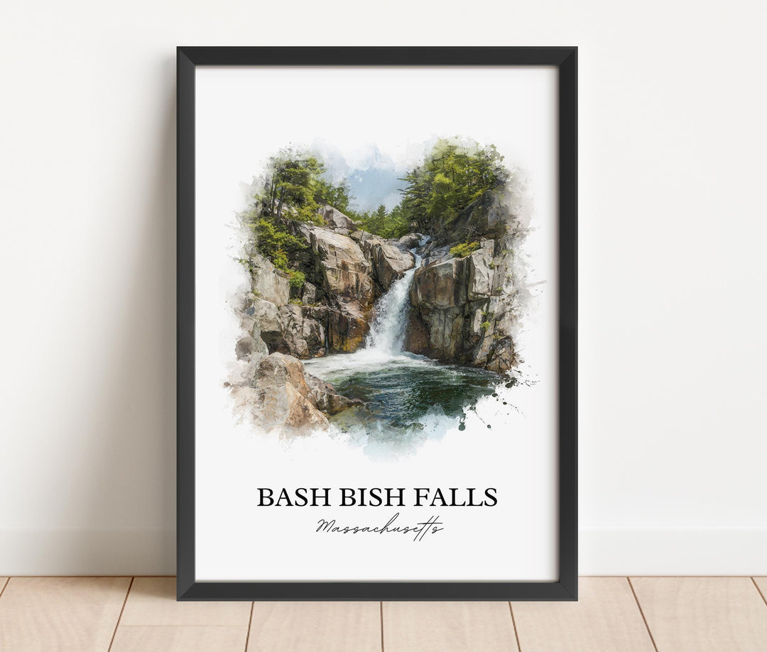 Bash Bish Falls Wall Art, Taconic Mountains Print, Massachusetts Art, Bash Bish Falls Gift, Travel Print, Travel Poster, Housewarming Gift