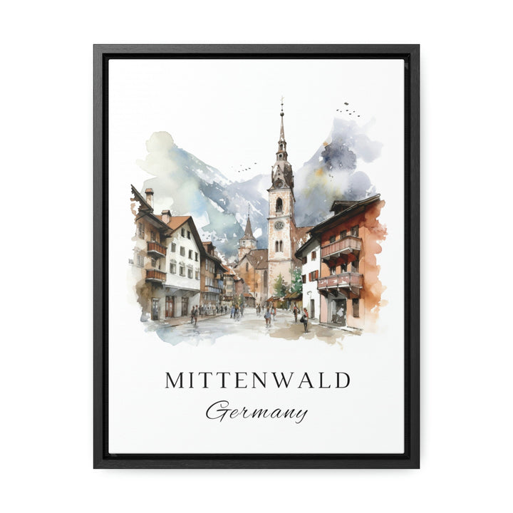 Mittenwald Germany wall art - Germany, Mittenwald poster, Mittenwald Wedding gift, Birthday present, Custom Text, Personalised Gift