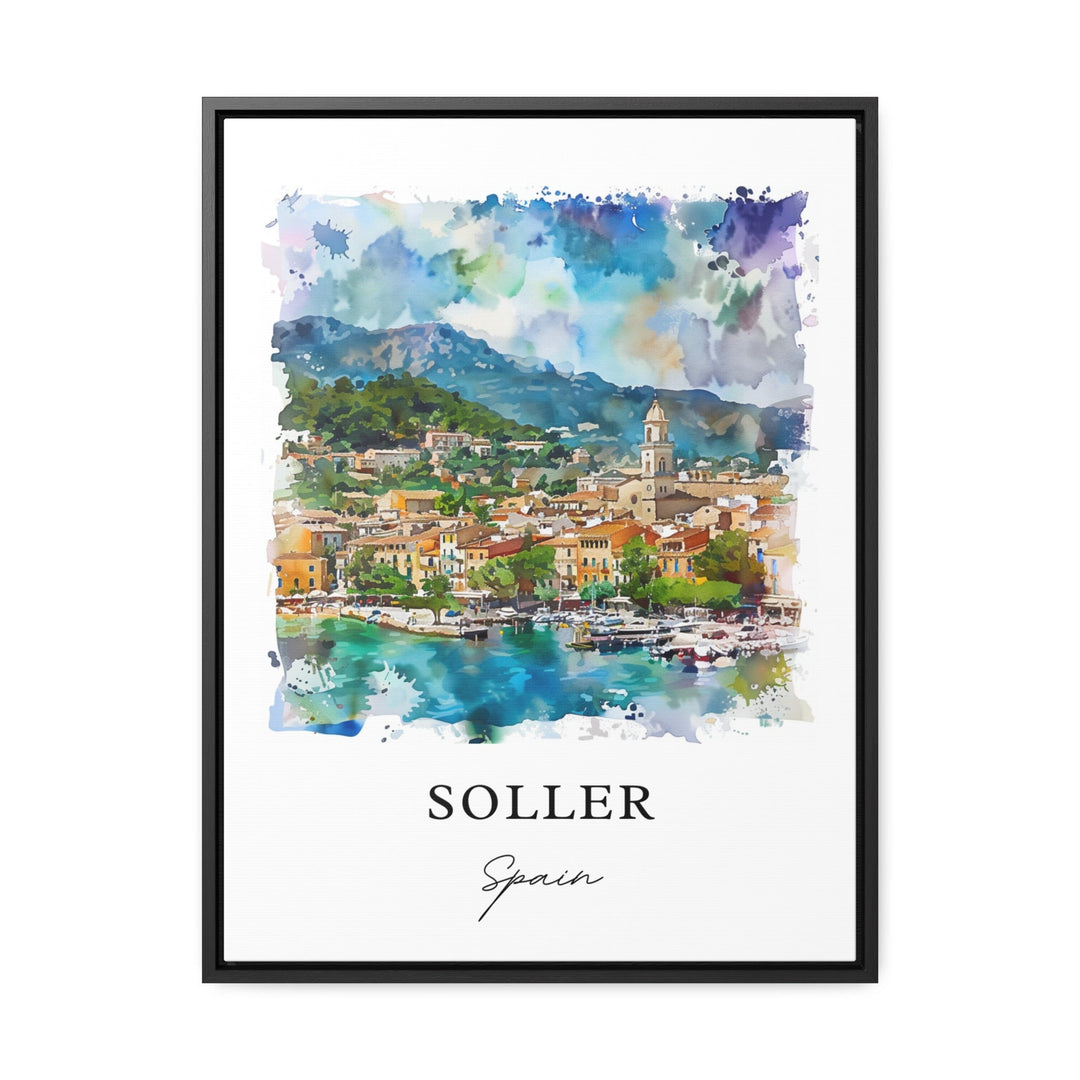 Soller Spain Wall Art, Soller Print, Soller Watercolor, Soller Mallorca Gift,