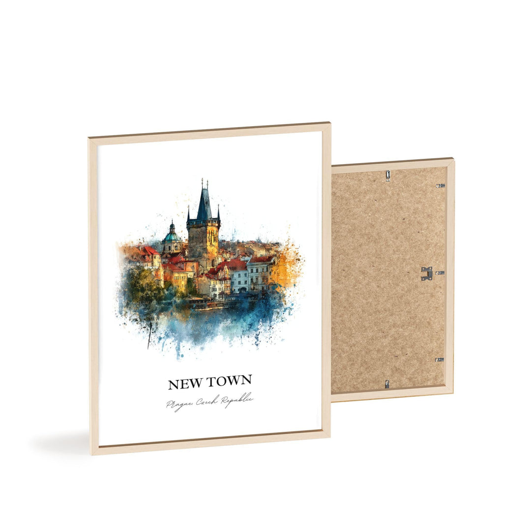 Prague, Czech Republic – Watercolor Art Print