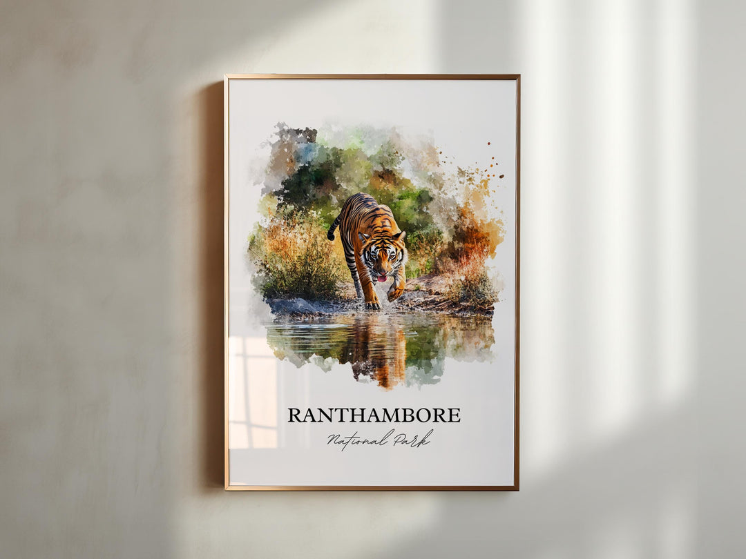 Ranthambore National Park, India – Watercolor Art Print