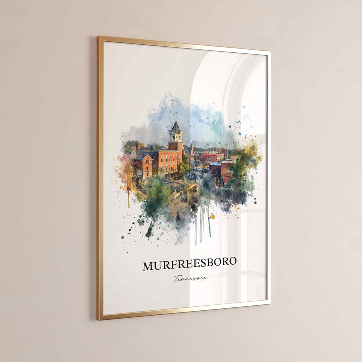 Murfreesboro, Tennessee – Watercolor Art Print
