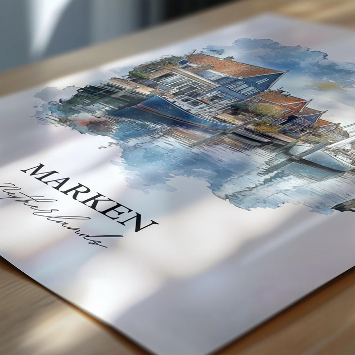 Marken, Netherlands – Watercolor Art Print