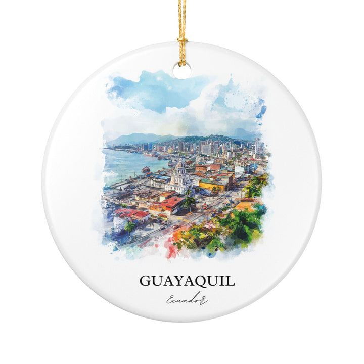Guayaquil, Ecuador Ornament: Unique Guayaquil Ecuador Souvenir, Ecuador Xmas Decor, and Authentic Ecuador Gift