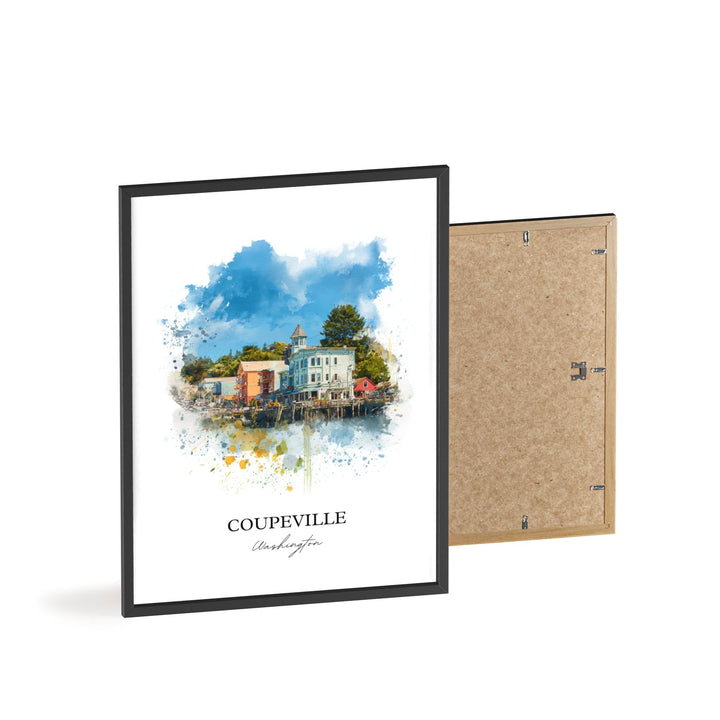 Coupeville, WA – Watercolor Art Print