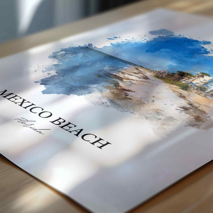 Mexico Beach, FL – Watercolor Art Print