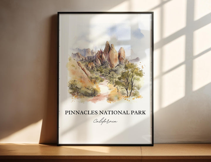 Pinnacles Peak Wall Art - California Print