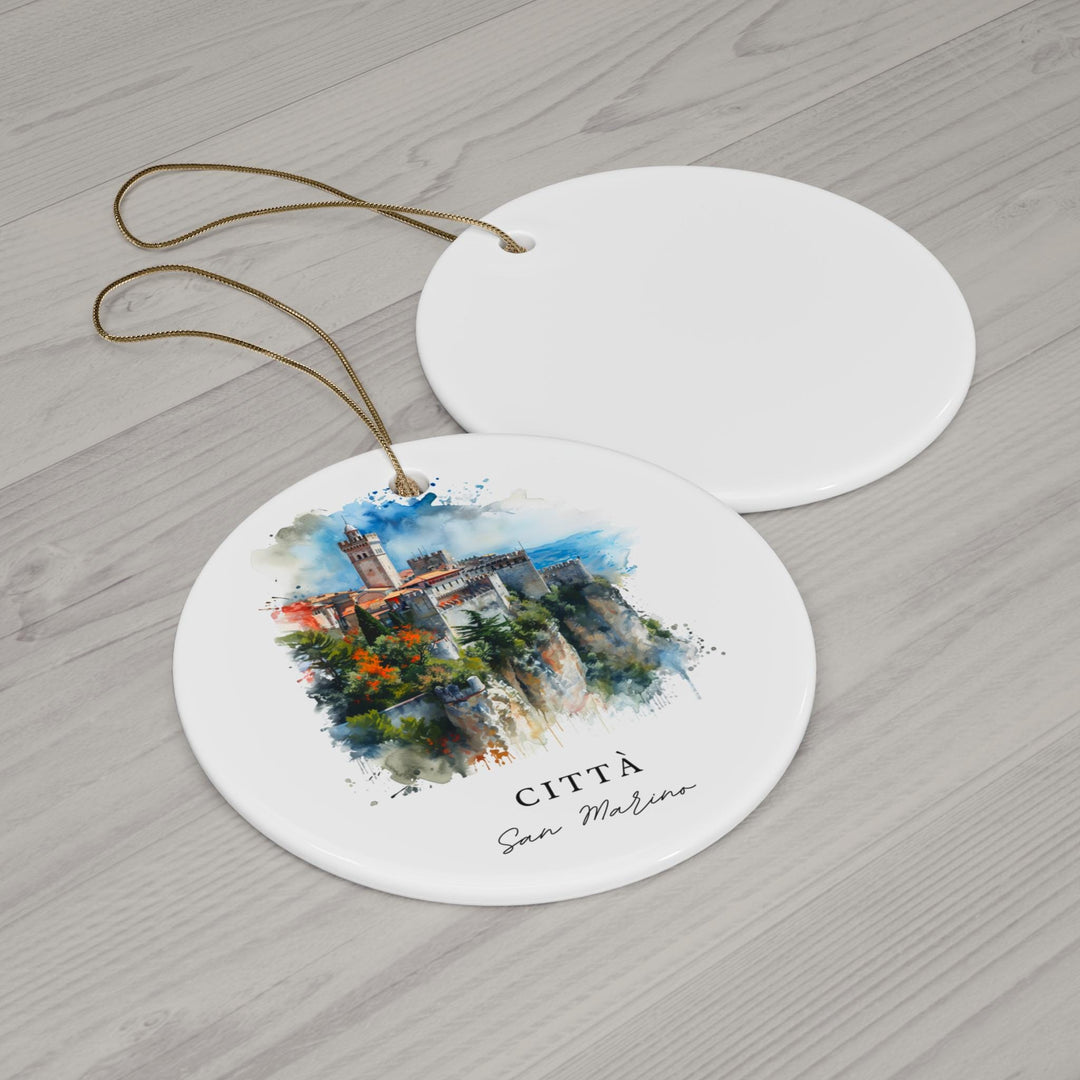 San Marino Ornament: Unique San Marino Souvenir, San Marino Xmas Decor, and Authentic Citta San Marino Christmas Gift