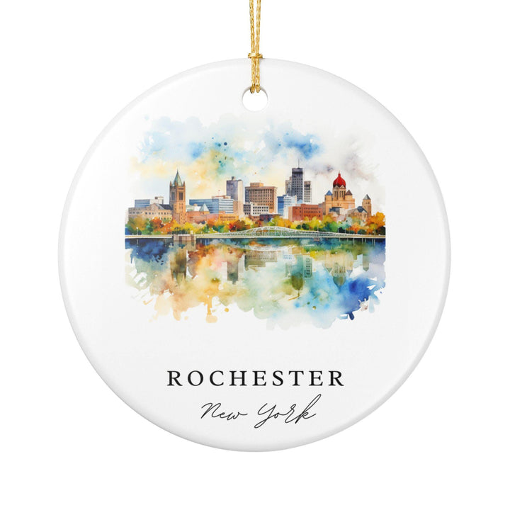 Rochester NY Ornament: Unique Rochester Souvenir, Rochester NY Xmas Decor, and Authentic Rochester NY Gift