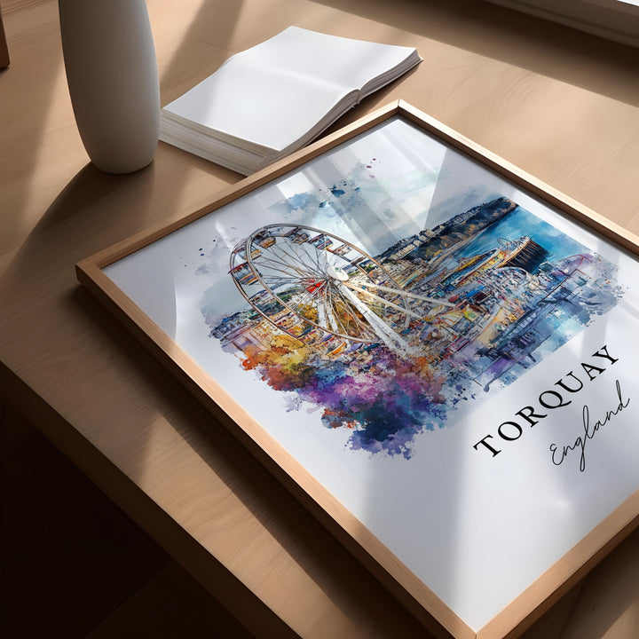 Torquay, England – Watercolor Art Print