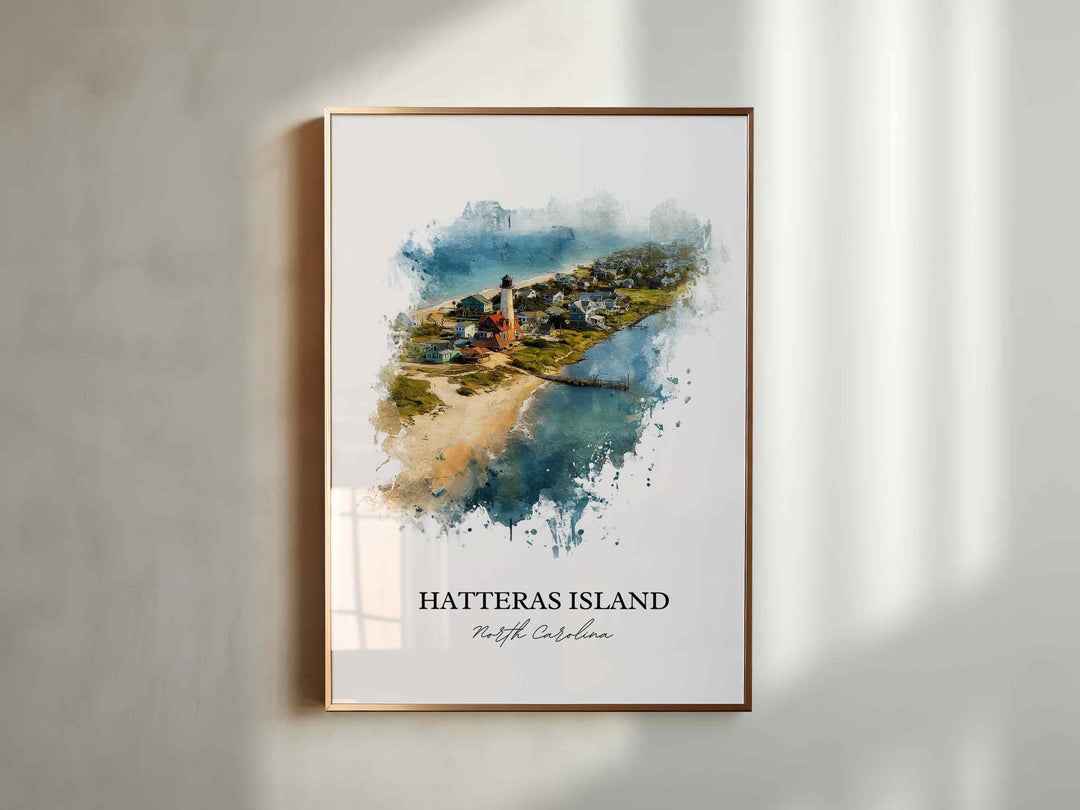 Hatteras Island, North Carolina – Watercolor Art Print