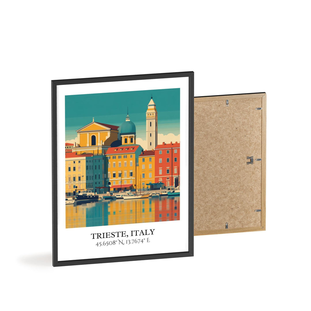 Trieste Italy Art, Trieste Retro Travel Art, Trieste Italy Home Decor, Italy Gift, Italy Travel Art, Travel Prints, Housewarming Gift