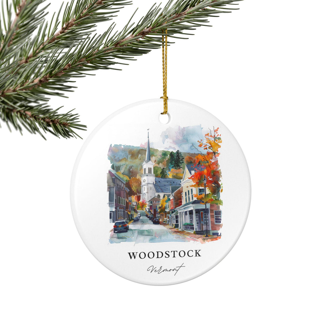 Woodstock VT Ornament: Unique Woodstock VT Souvenir, Vermont Xmas Decor, and Authentic Woodstock VT Gift