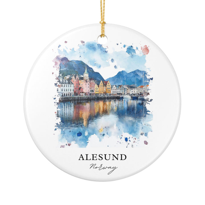 Alesund Norway Ornament: Unique Alesund Souvenir, Alesund Xmas Decor, and Authentic Alesund Norway Gift