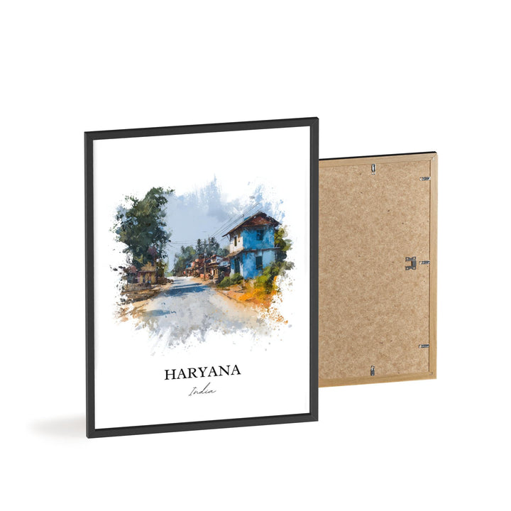 Haryana India Wall Art, Haryana Print, Haryana India Watercolor Art, India Gift, India Travel Print, Travel Poster, Housewarming Gift