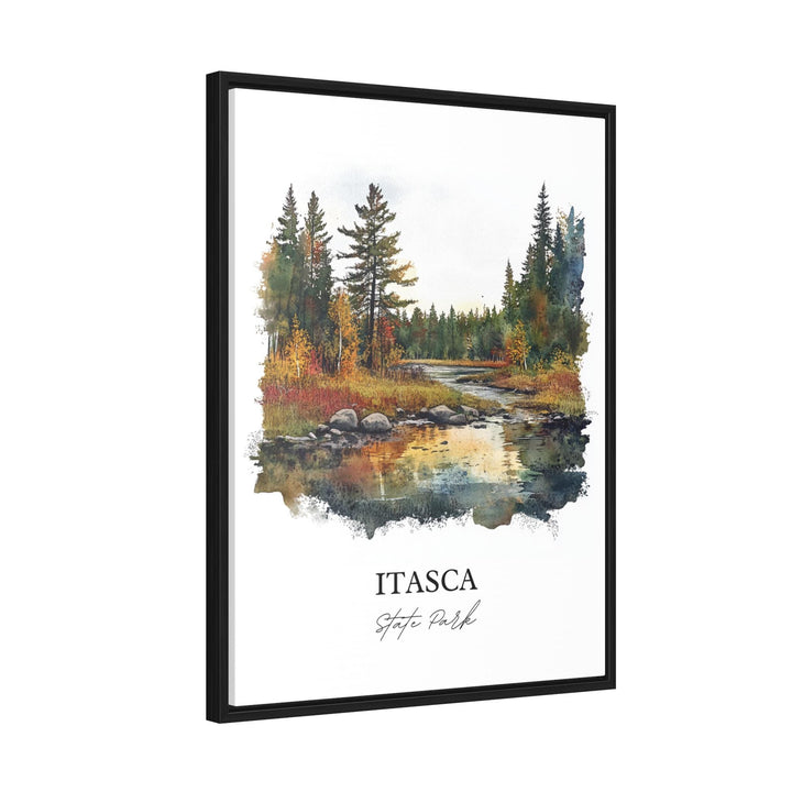 Itasca State Park Art, Park Rapids Print, Minnesota Watercolor Art, Itasca State Park Gift, Travel Print, Travel Poster, Housewarming Gift