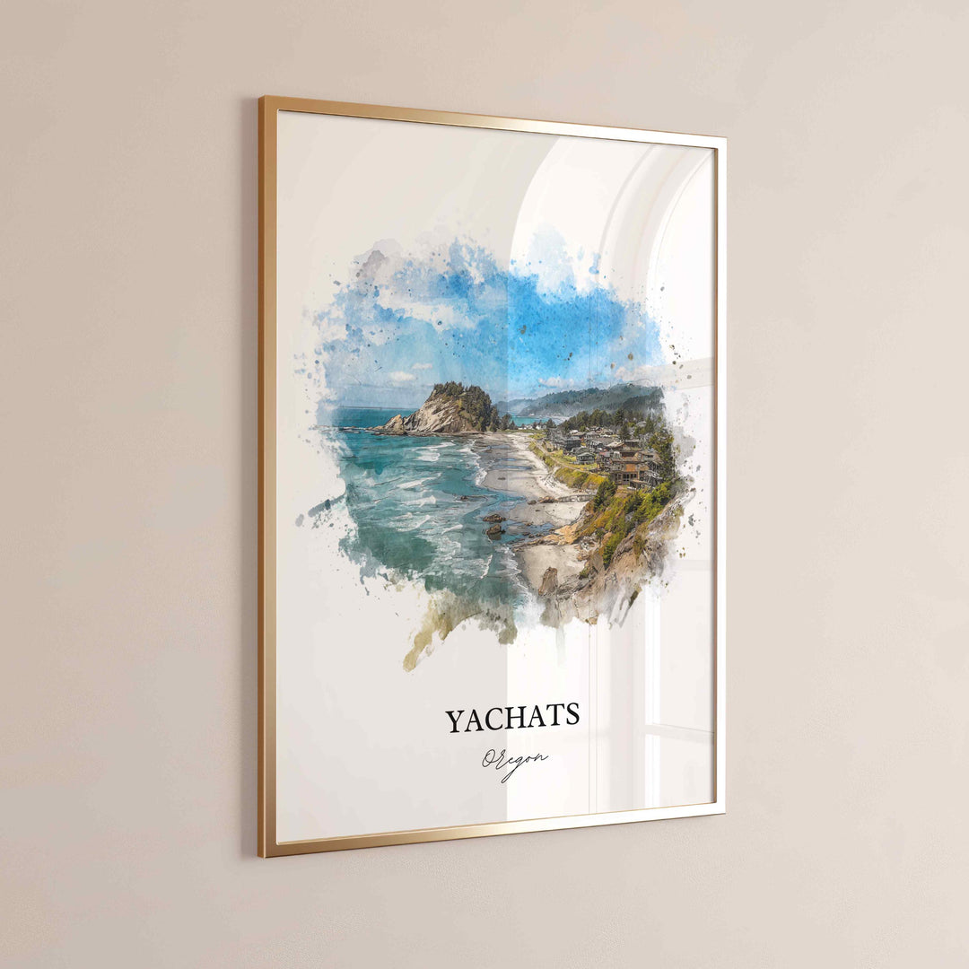 Yachats, Oregon – Watercolor Art Print