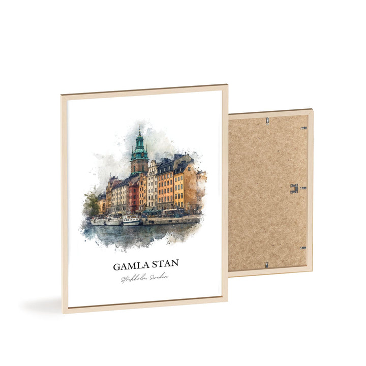 Gamla Stan, Sweden – Watercolor Art Print