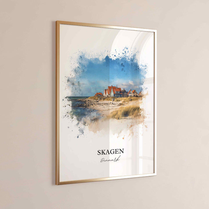 Skagen, Denmark – Watercolor Art Print