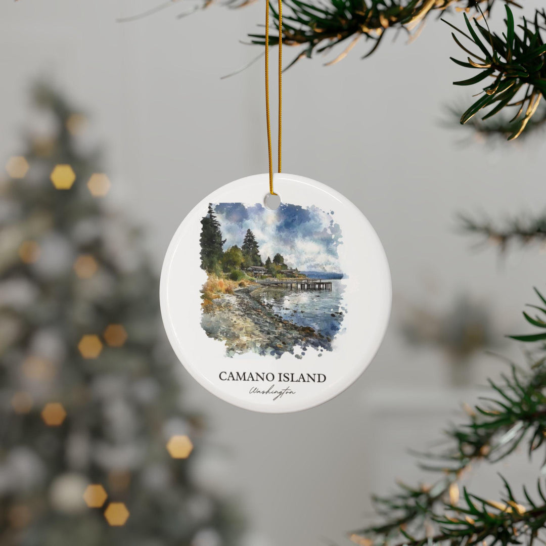 Camano Island Ornament: Unique Washington State Souvenir, Camano Xmas Decor, and Authentic Camano Island Gift