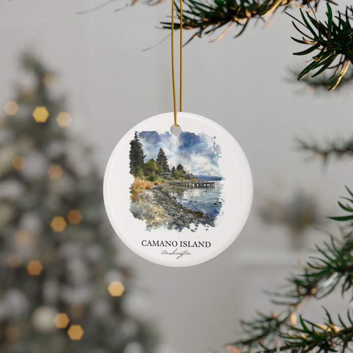 Camano Island Ornament: Unique Washington State Souvenir, Camano Xmas Decor, and Authentic Camano Island Gift