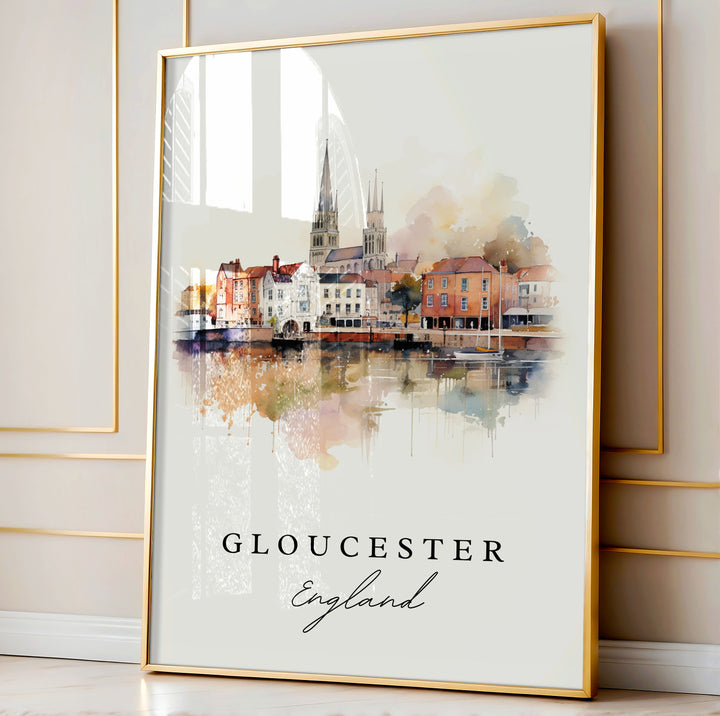 Gloucester England walll art - England, Gloucester poster, Gloucester Wedding gift, Birthday present, Custom Text, Personalized Gift