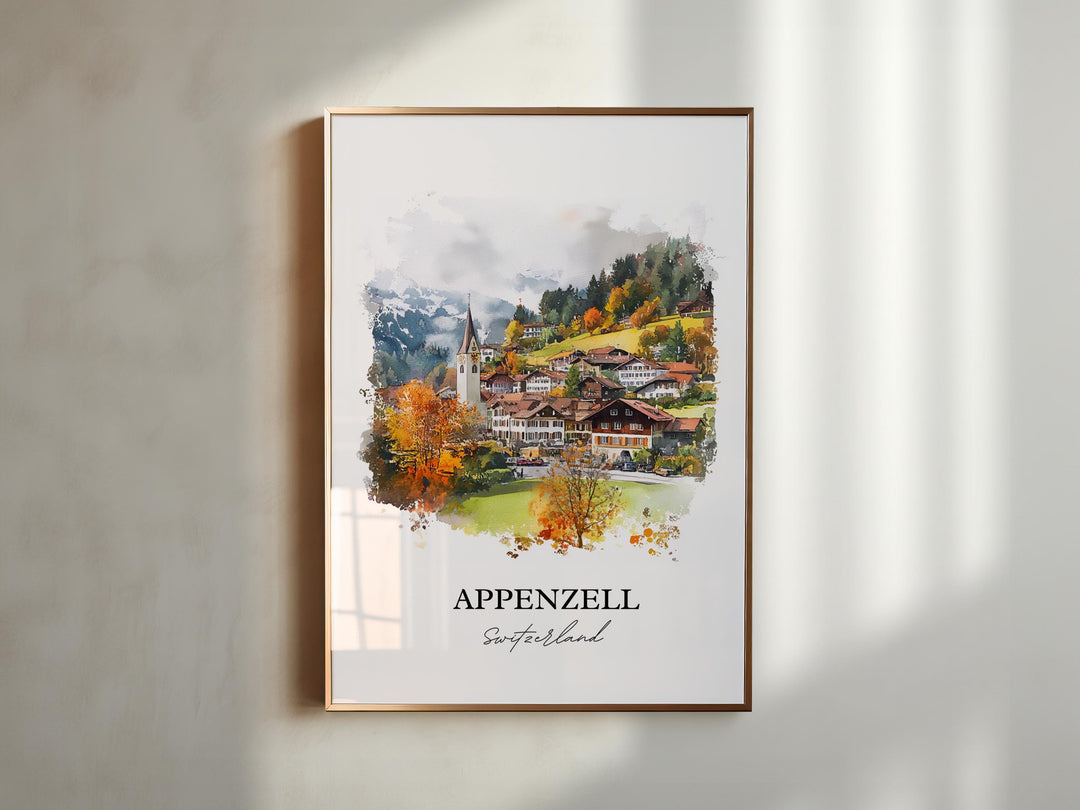 Appenzell Travel Print Wall Art Appenzell Wall Hanging Home Décor Appenzell Gift Art Appenzell Switzerland Art Lover Gift Appenzell Poster