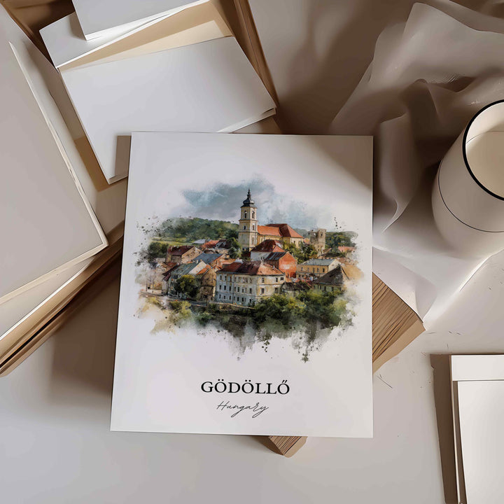 Gödöllő, Hungary – Watercolor Art Print