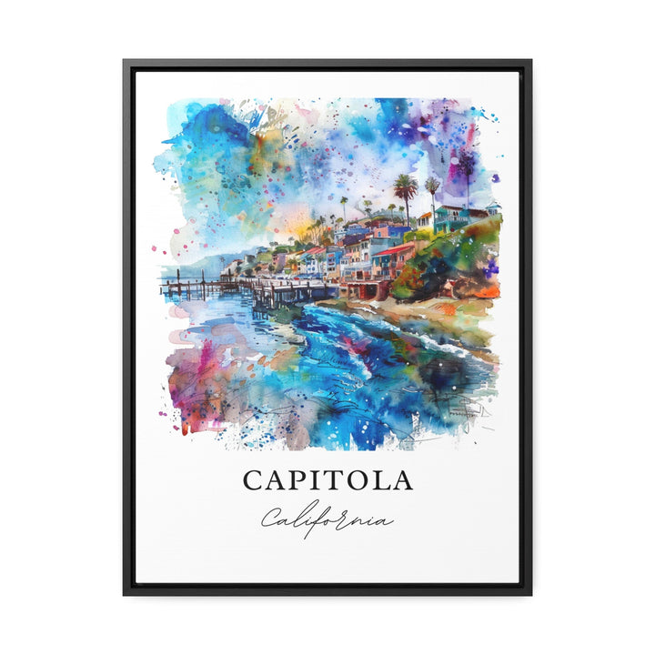 Capitola CA Wall Art, Capitola Print, Capitola Watercolor, Santa Cruz County Gift,