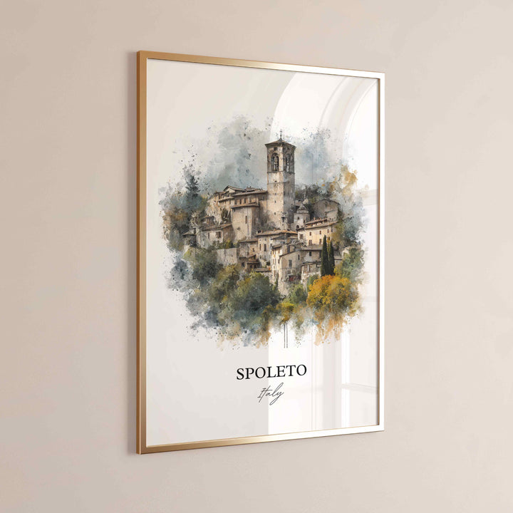 Spoleto, Italy – Watercolor Art Print