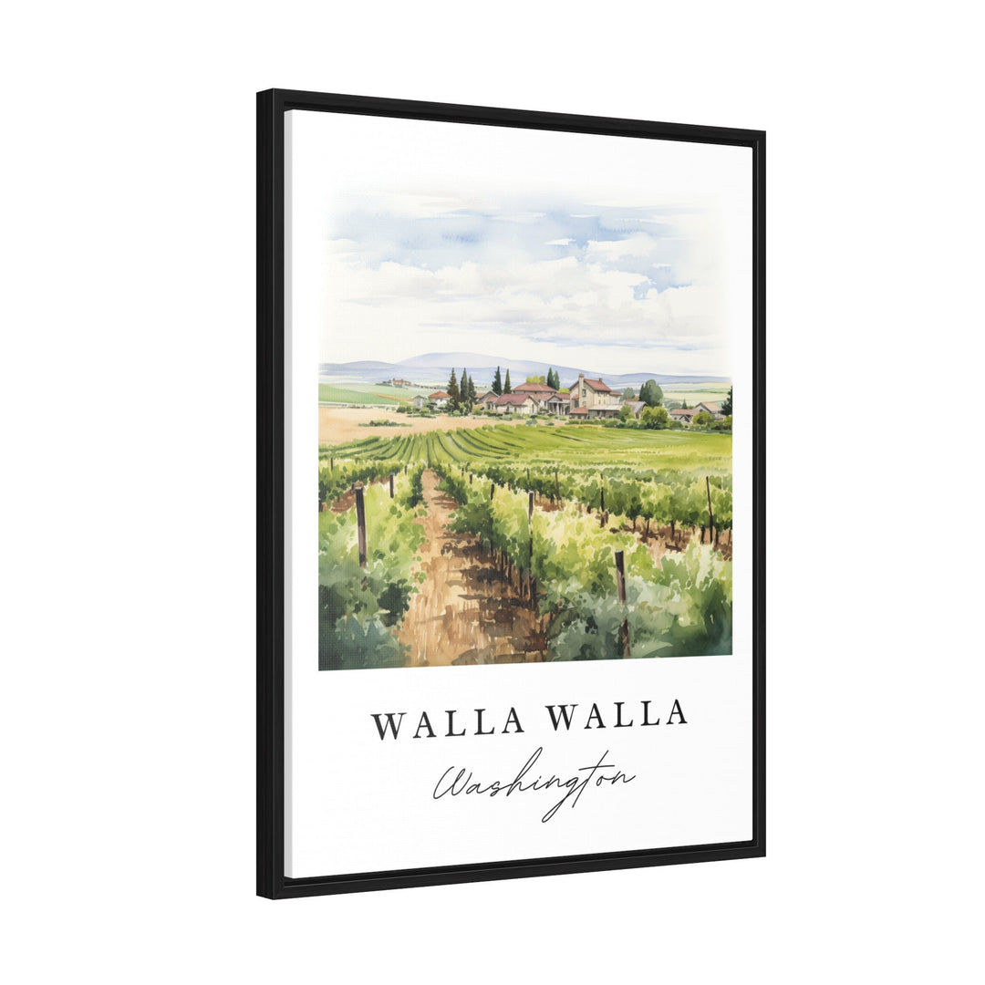 Walla Walla traditional travel art - Washington, Walla Walla poster print, Wedding gift, Birthday present, Custom Text, Perfect Gift