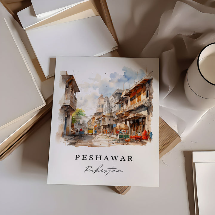 Peshawar wall art - Pakistan, Peshawar poster print, Peshawar Wedding gift, Birthday present, Custom Text, Perfect Gift