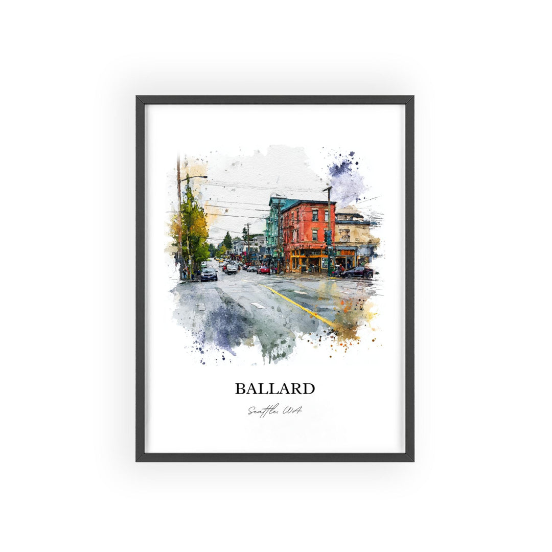 Ballard, Washington – Watercolor Art Print