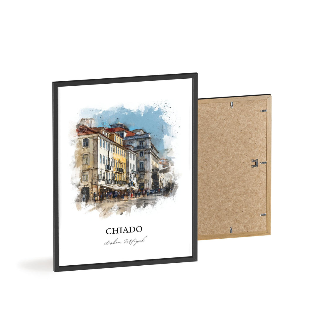Chiado, Portugal – Watercolor Art Print