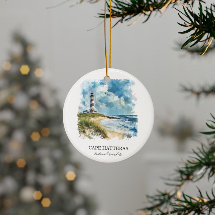 Cape Hatteras Ornament: Unique Cape Hatteras Souvenir, Outer Banks Xmas Decor, and Authentic Cape Hatteras Gift