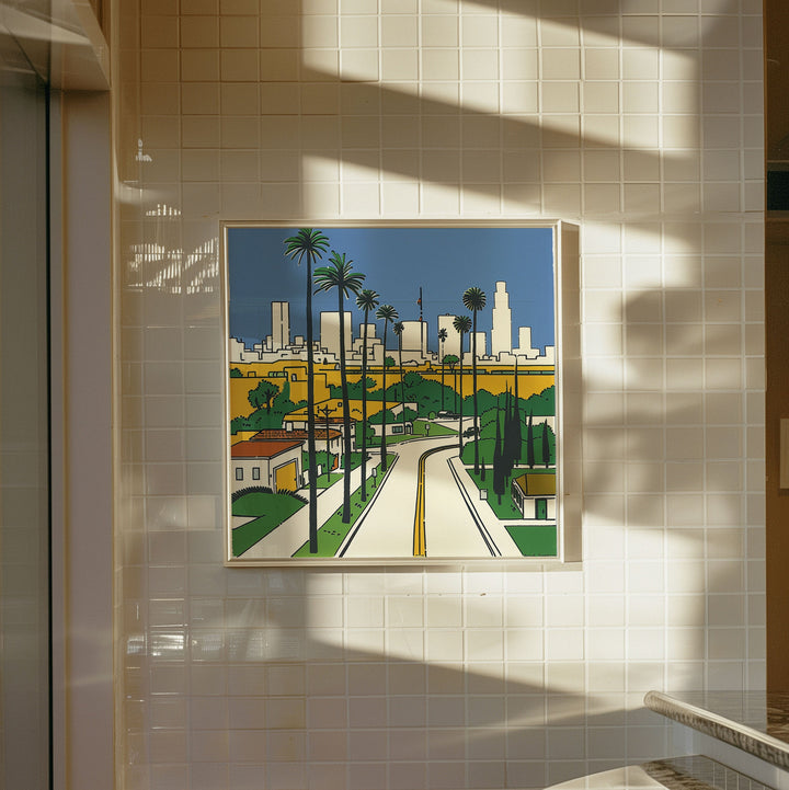 Unique Los Angeles Art, LA Print, Los Angeles Modern Art, LA Gift, Travel Poster, Housewarming Gift