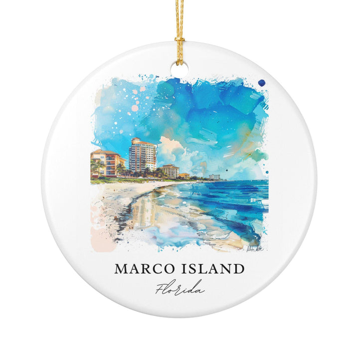 Marco Island Ornament: Unique Marco Island Souvenir, Marco Island Xmas Decor, and Authentic Marco Island FL Gift