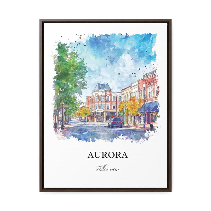 Aurora, Illinois, Illinois – Watercolor Art Print