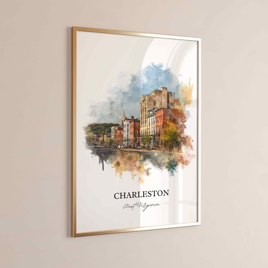 Charleston, West Virginia – Watercolor Art Print