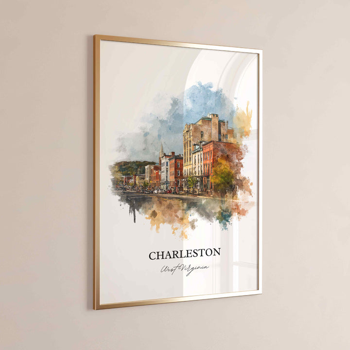 Charleston, West Virginia – Watercolor Art Print