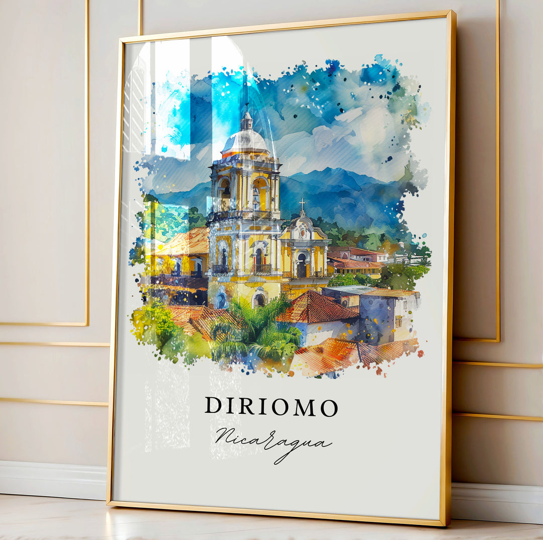 Diriomo Wall Art, Nicaragua Print, Diriomo Wall Art, Diriomo Gift, Diriomo Travel Print, Travel Poster, Travel Gift, Housewarming Gift