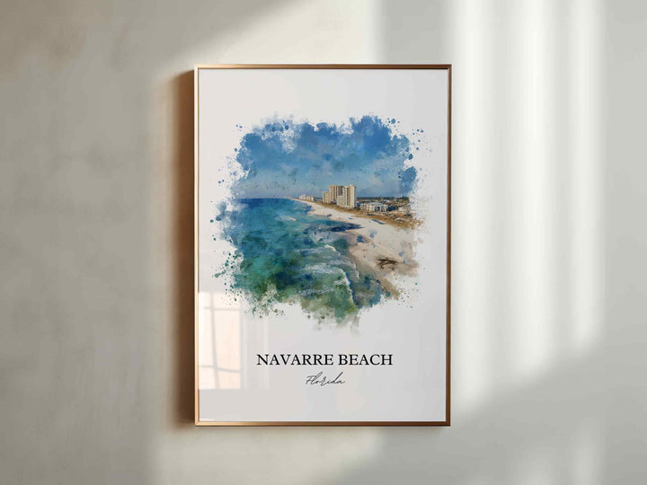 Navarre Beach, Florida – Watercolor Art Print