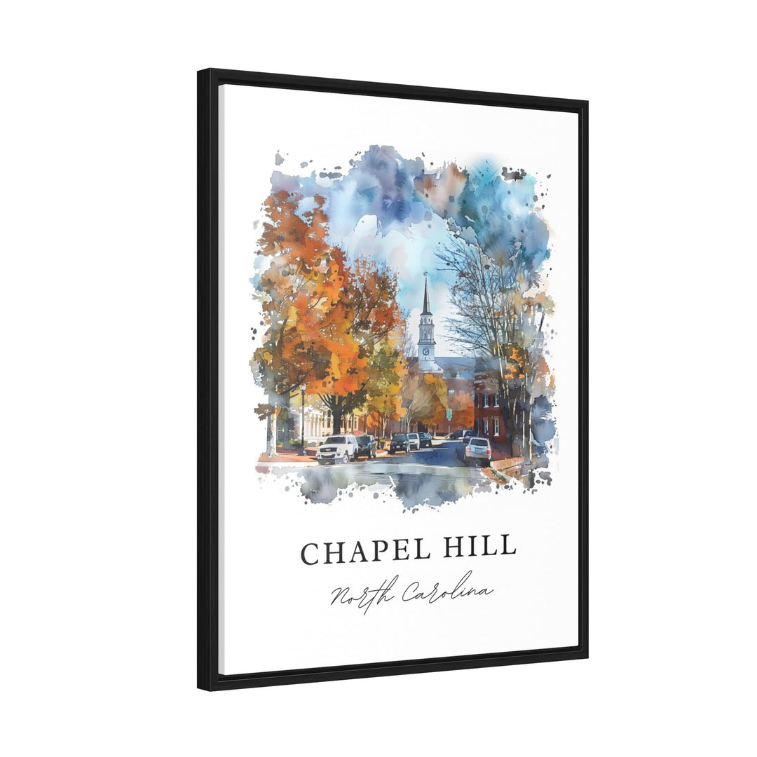 Chapel Hill Wall Art, Chapel Hill NC Print, UNC Watercolor Art, Chapel Hill NC Gift,