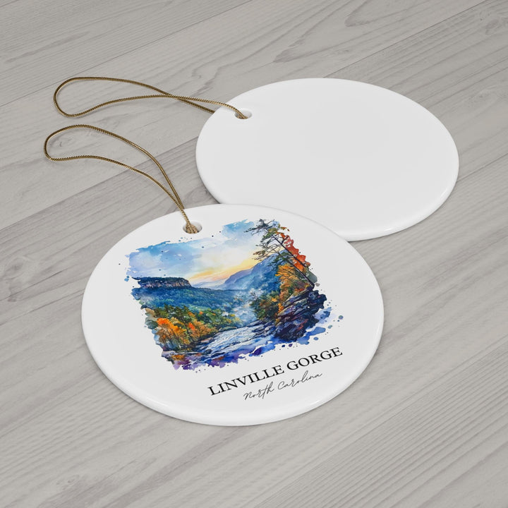 Linville Gorge Ornament: Unique Pisgah Forest Souvenir, North Carolina Xmas Decor, and Authentic Linville Gorge Gift