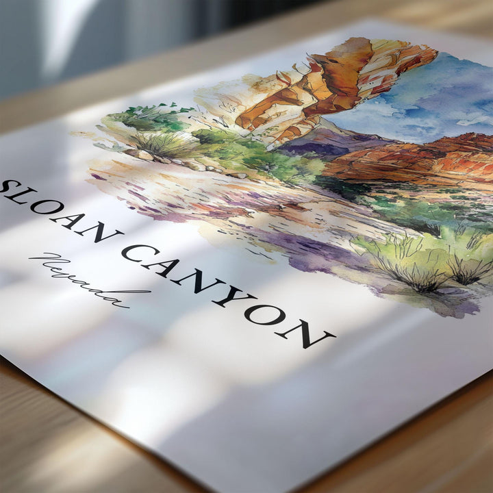 Sloan Canyon Wall Art - Nevada Print