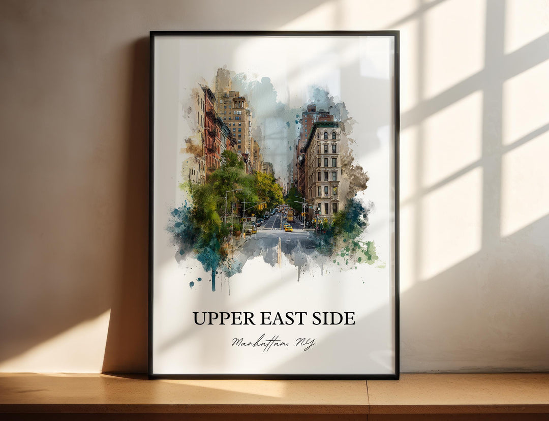 Upper East Side, New York – Watercolor Art Print